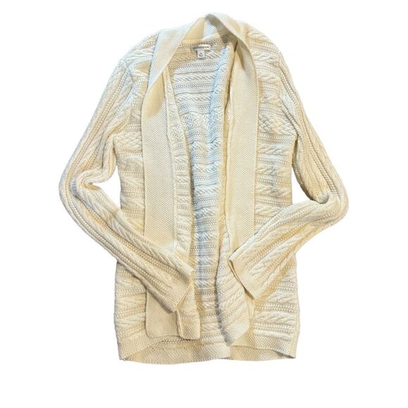 Croft & Barrow | cream cable knot open cardigan - Picture 1 of 5